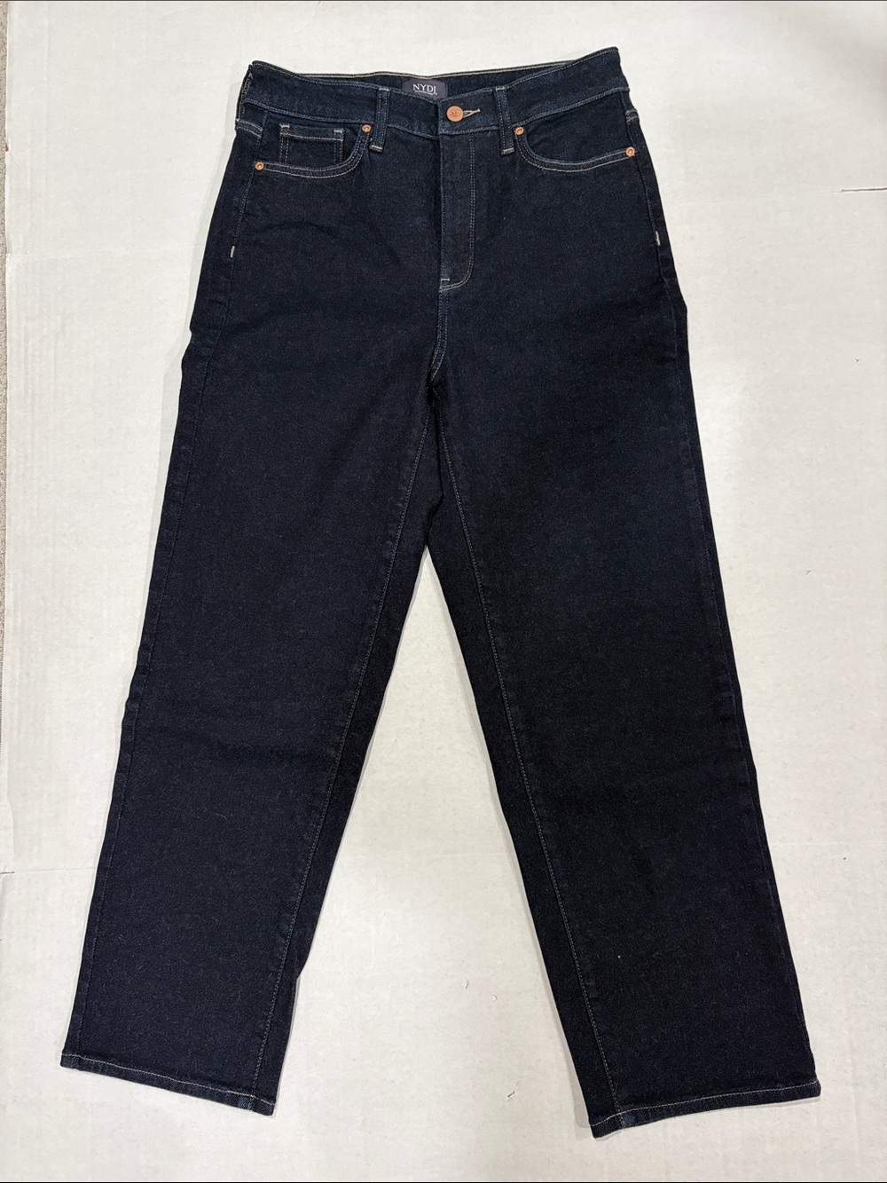NYDJ Dark Blue Straight-Leg Ankle Length Jeans